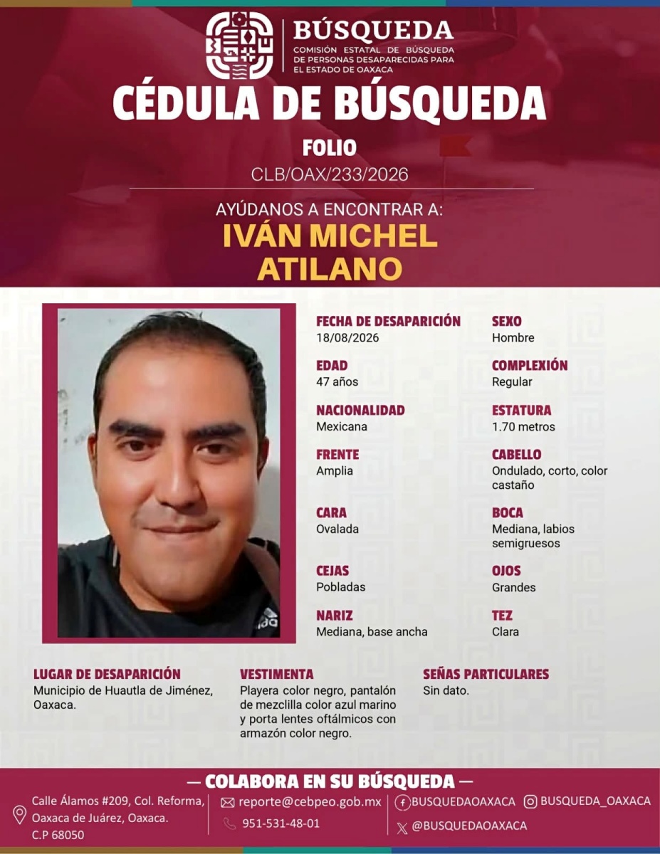 Buscan a Iván Michel Atilano, locutor de Radio Evolución desaparecido en Oaxaca