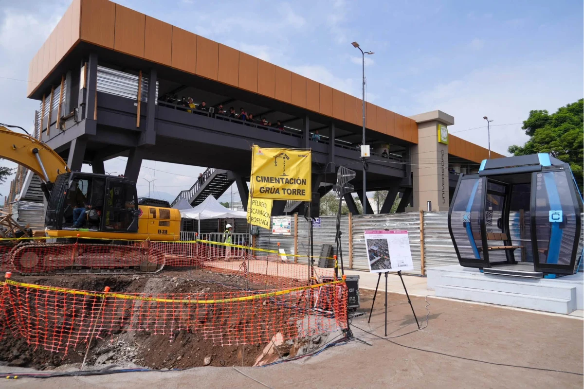 Sheinbaum reporta 20 % de avance en obras de la Línea 4 del Cablebús de CDMX