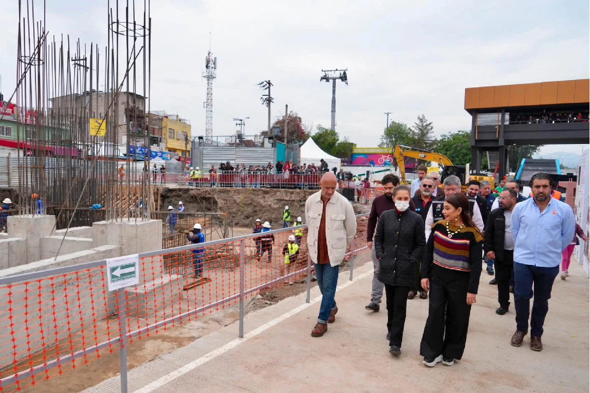 Sheinbaum reporta 20 % de avance en obras de la Línea 4 del Cablebús de CDMX