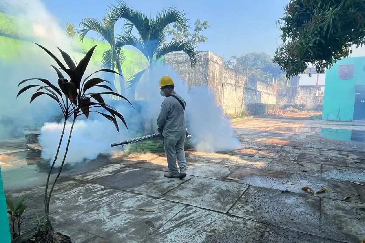 Las zonas en donde se estanca el agua son propicias para el crecimiento de los mosquitos. Foto de X/SSaludmx.