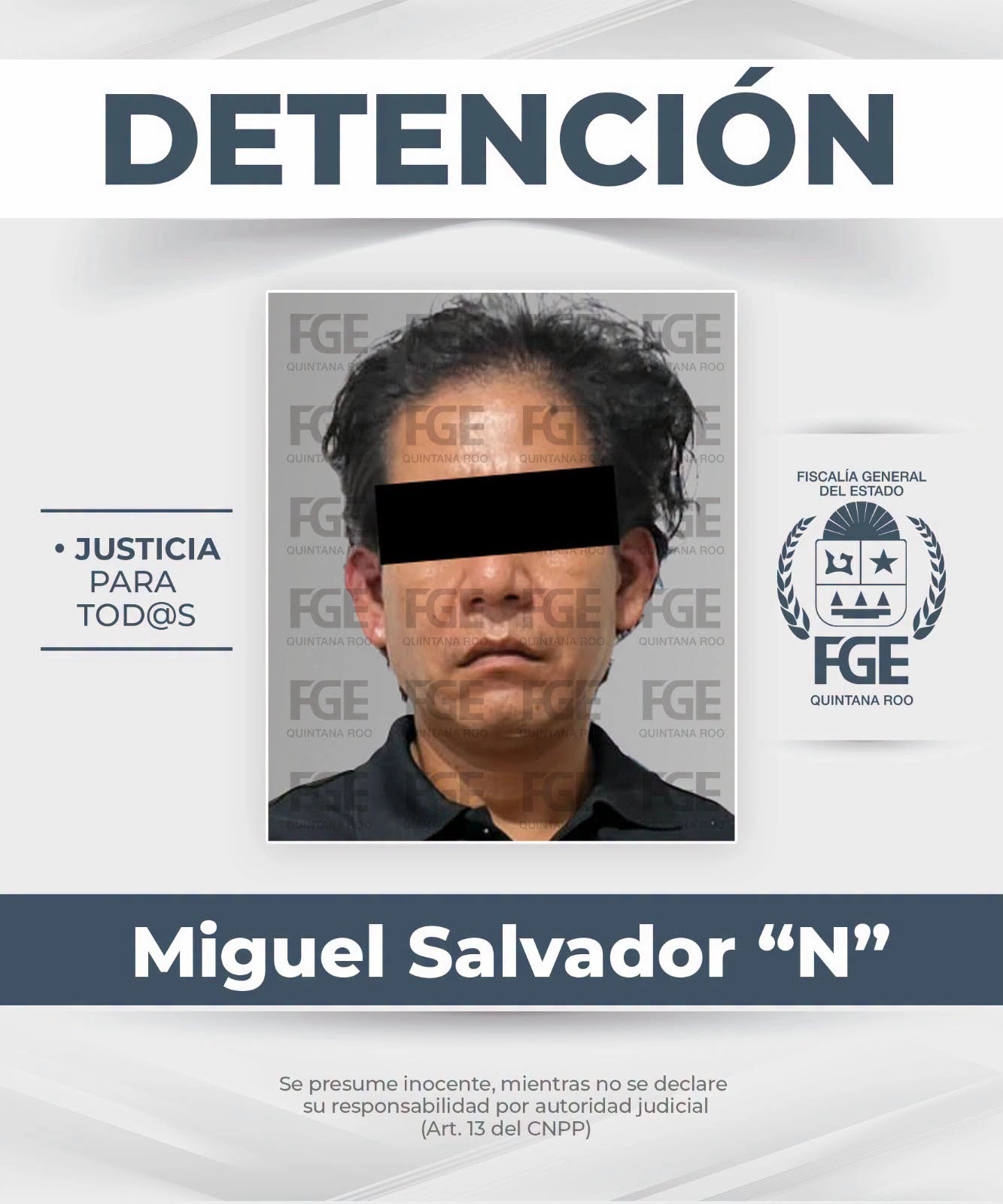 El presunto feminicida fue capturado poco después.