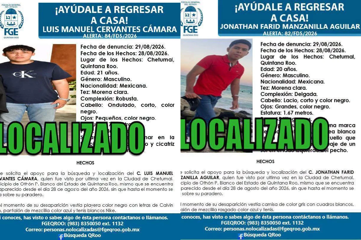 Dos de los tres jóvenes fueron hallados con vida el domingo.