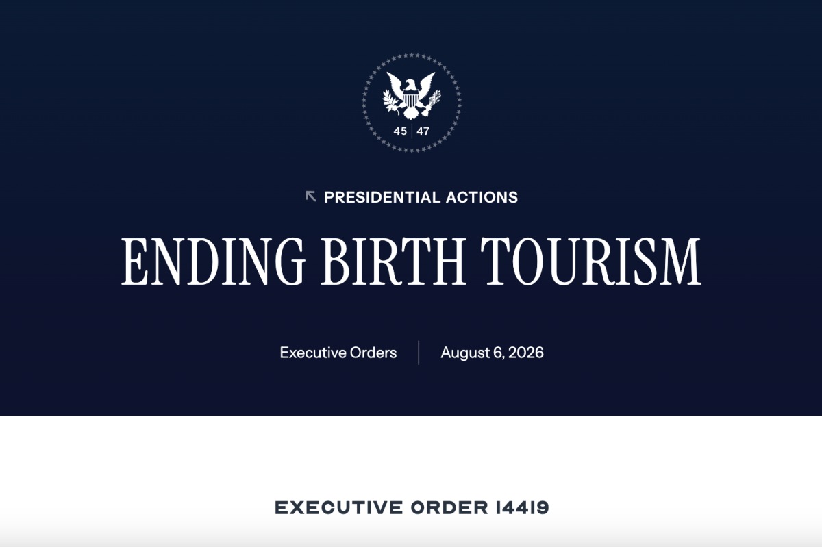 Una orden ejecutiva de Donald Trump busca frenar los viajes a Estados Unidos para dar a luz y que el bebé obtenga la ciudadanía estadounidense. Hasta el momento, el gobierno ha retirado 600 visas.