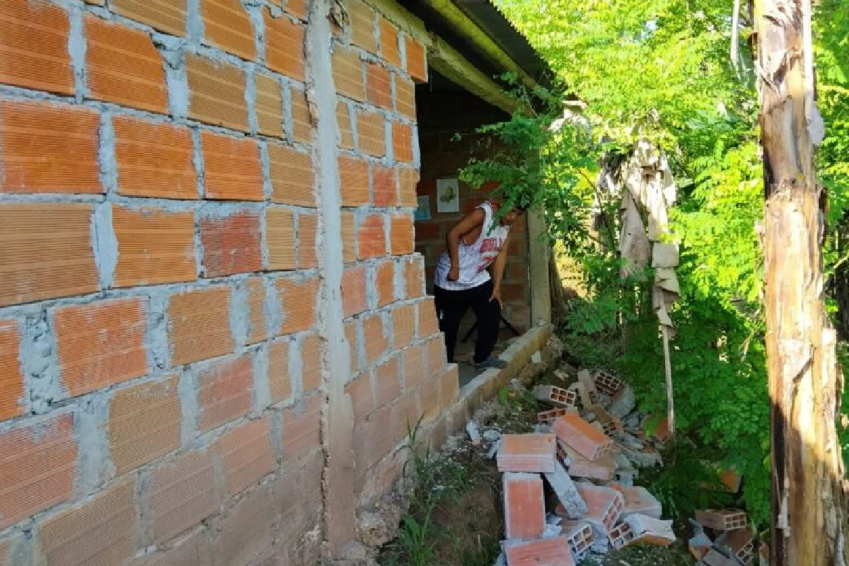 Casa afectada en el resguardo G Docabu en Risaralda.