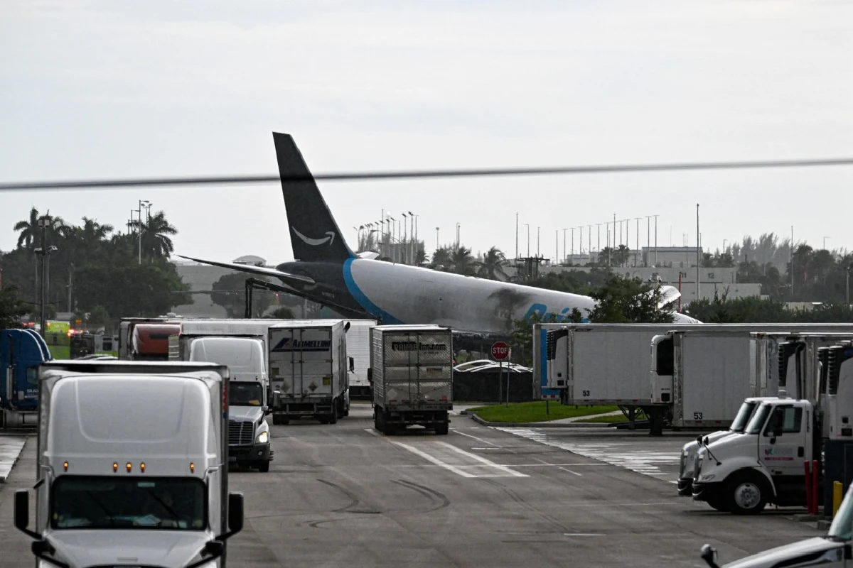 Accidente aeropuerto Miami avión de carga Amazon
