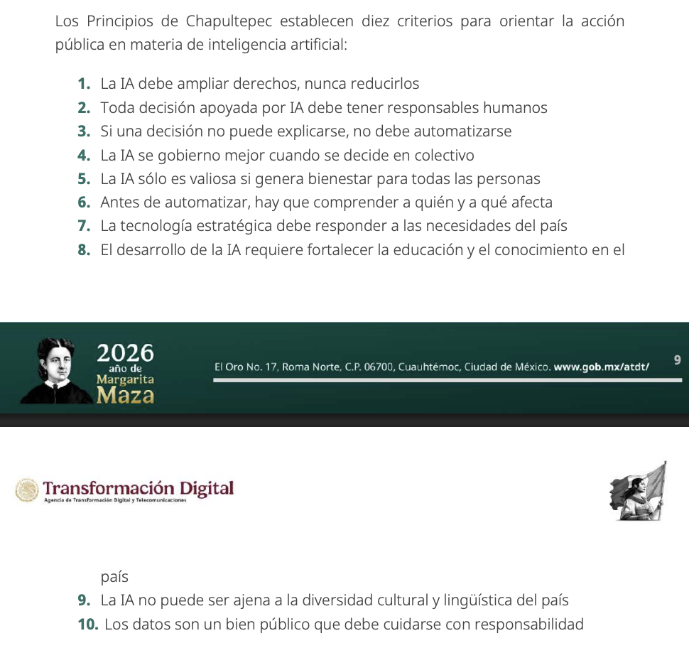 Captura de pantalla del Plan Nacional de IA.