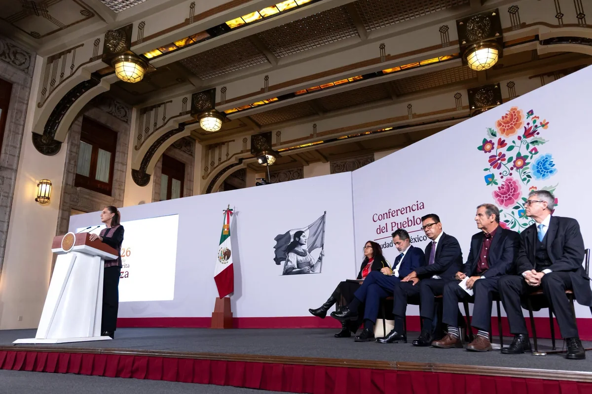 Acompañada con parte de su gabinete, la presidenta dará a conocer los avances en la infraestructura de la Península de Yucatán. Foto: Gobierno de México.