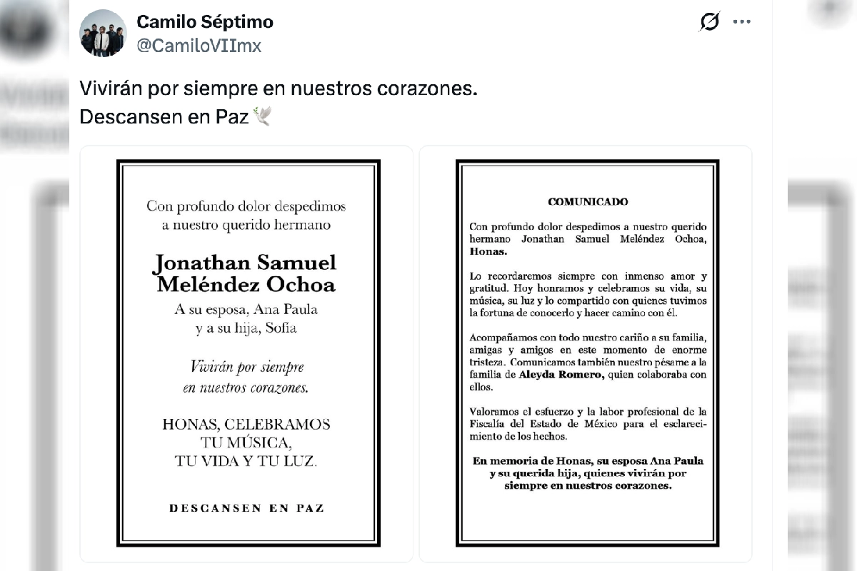Homicidio de músico de Camilo Séptimo y su familia: esto se sabe del caso