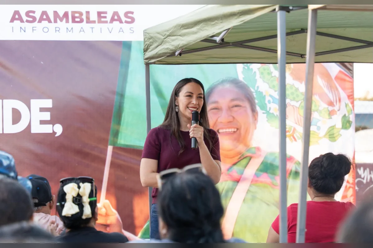 Julieta pidió licencia al cargo como senadora para competir por la Coordinación Estatal de la Defensa de la Soberanía y la Cuarta Transformación en Baja California, que le abriría la puerta a la candidatura a gobernadora. Foto: Julieta Ramírez.