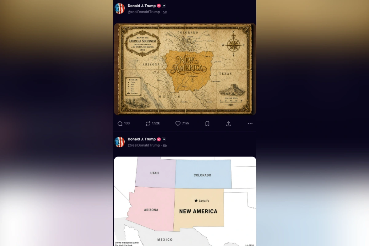 Captura de pantalla de mapas de nuevo mexico con el nombre cambiado