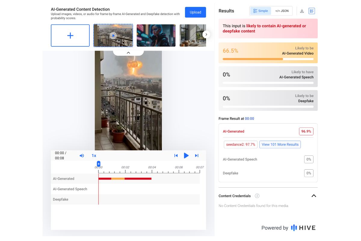 Circula en redes sociales el video de una supuesta explosión nuclear, pero el video es inteligencia artificial y circula desde el 2025, cuando aseguraban que era de un ataque en Irán.