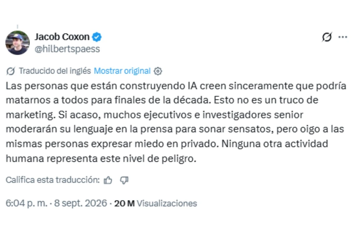 ia exterminar humanidad jacob coxon
