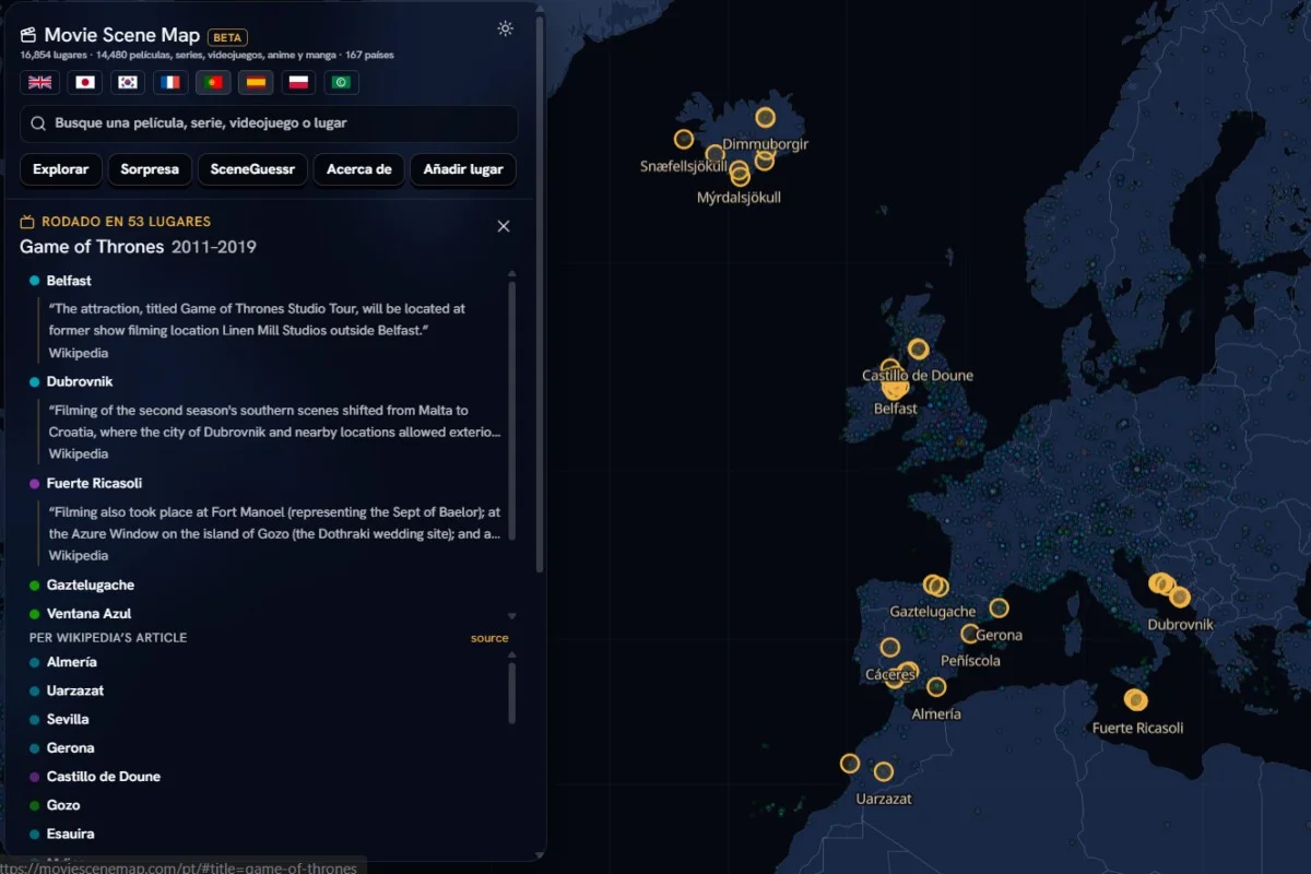 movie scene map pagina
