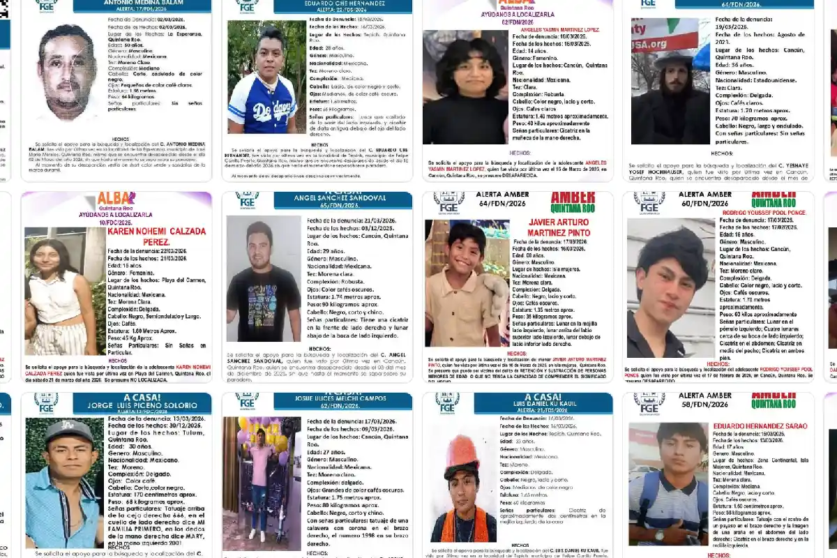 Cientos de quintanarroenses han desdaparecido, muchos de ellos desde hace muchos años y sus familiares los buscan incansablemente. Foto: Colectivo Verdad, Memoria y Justicia.