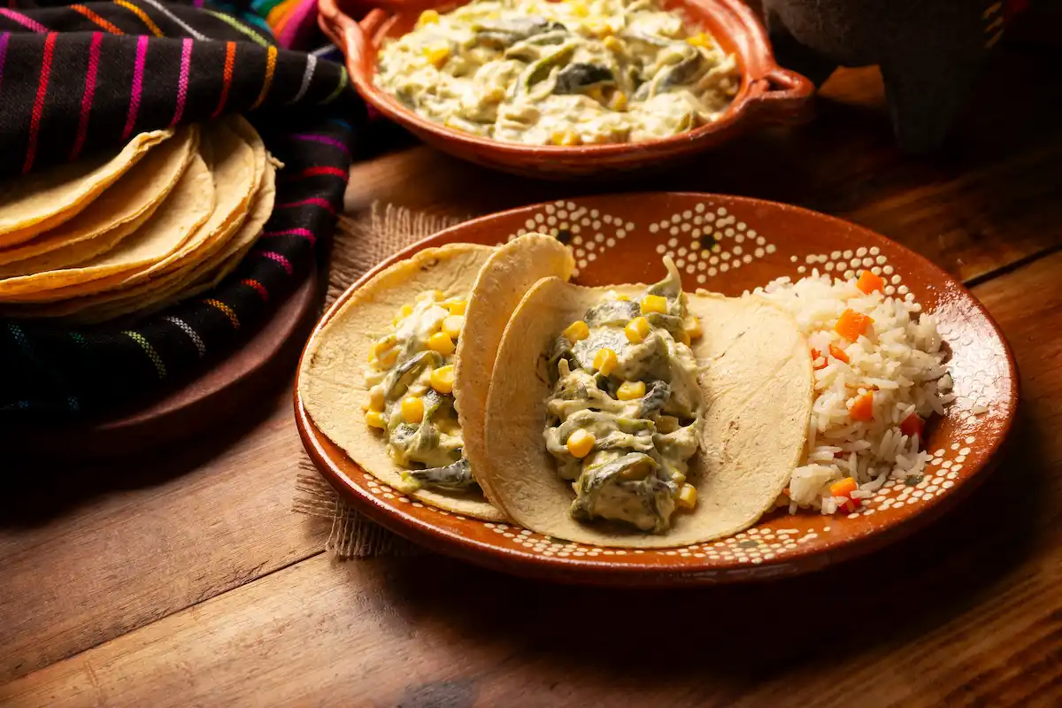 rajas con crema receta 20 personas