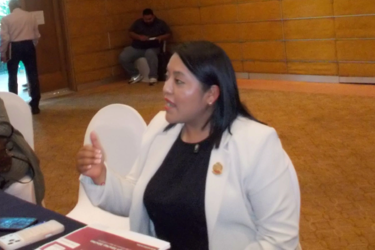 La legisladora de Morena dijo que no se debe lucrar con las ayudas que entrega a las familias de escasos recursos en Baja California. Foto: Cecilia Franco.