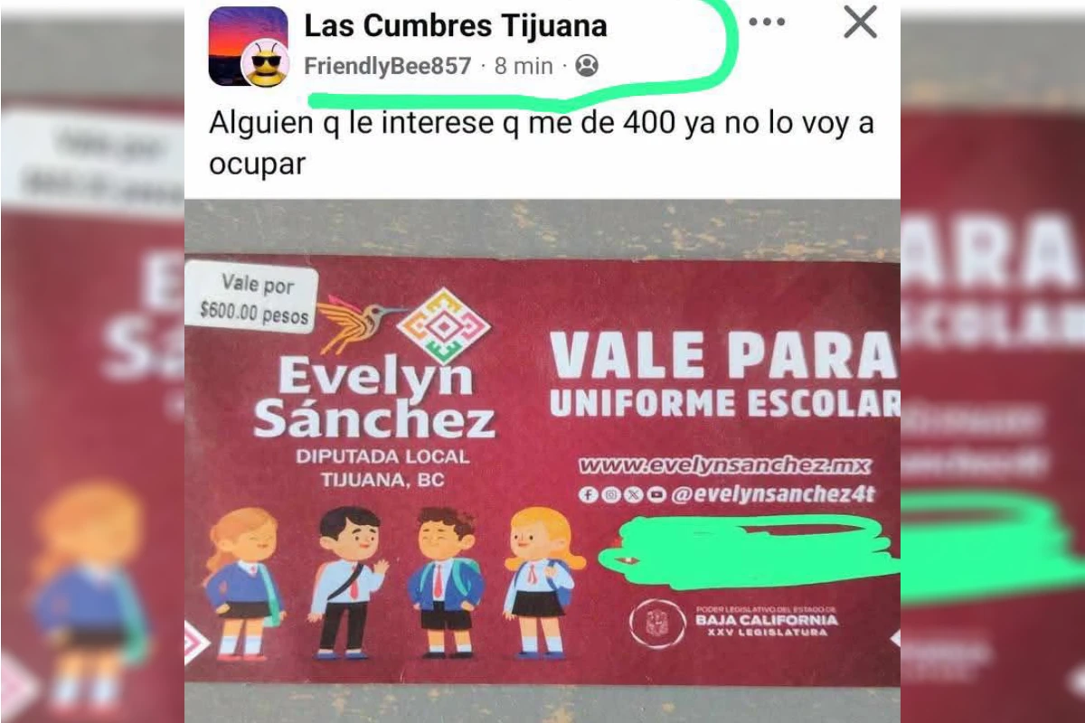 En dos perfiles de Facebook fueron encontradas las publicaciones en donde venden vales que son gratuitos. Foto: cortesía de Evelyn Sanchez.